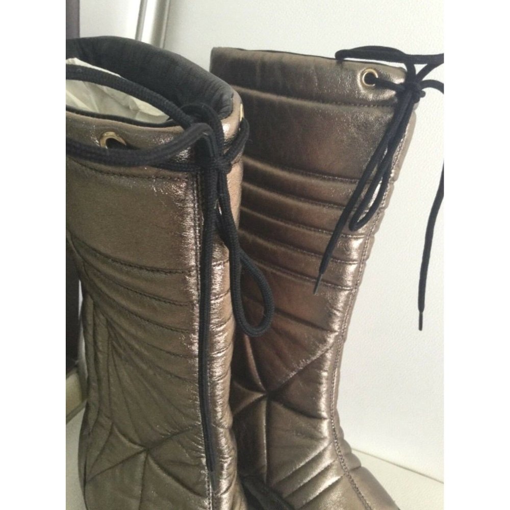 Gucci Women's Boots Winter Ski Snow GG Logo Gold Brown NEW Authentic  IT 36 US 6 - Picture 9 of 12
